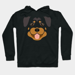 Rottweiler dog face Hoodie